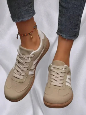 Women's Vulcanized Lace-Up Sneakers