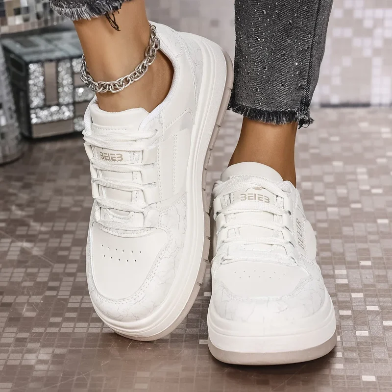 Spring Autumn Casual Lace-Up Sneakers - Image 2