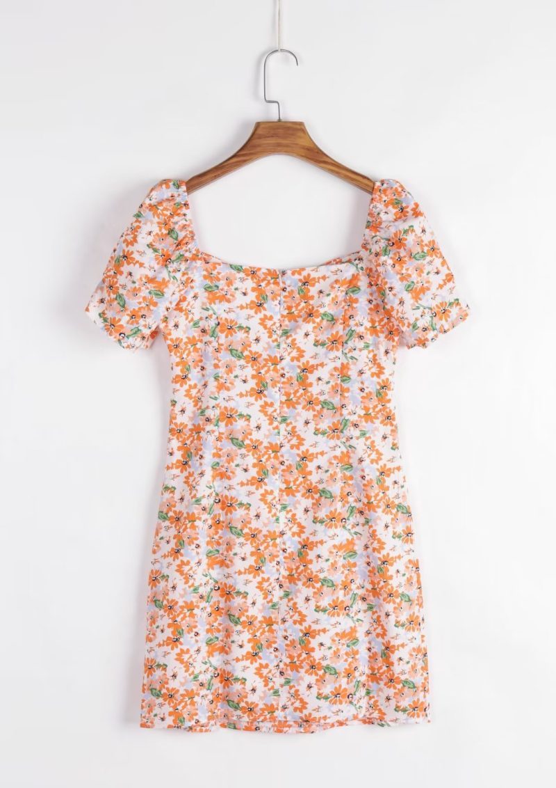 Mori Fairy Floral V-Neck Backless Dress - Image 2