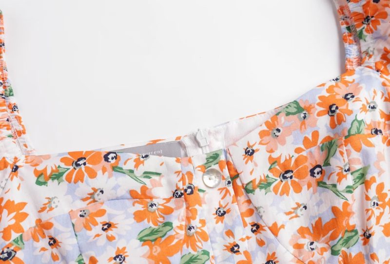 Mori Fairy Floral V-Neck Backless Dress - Image 3