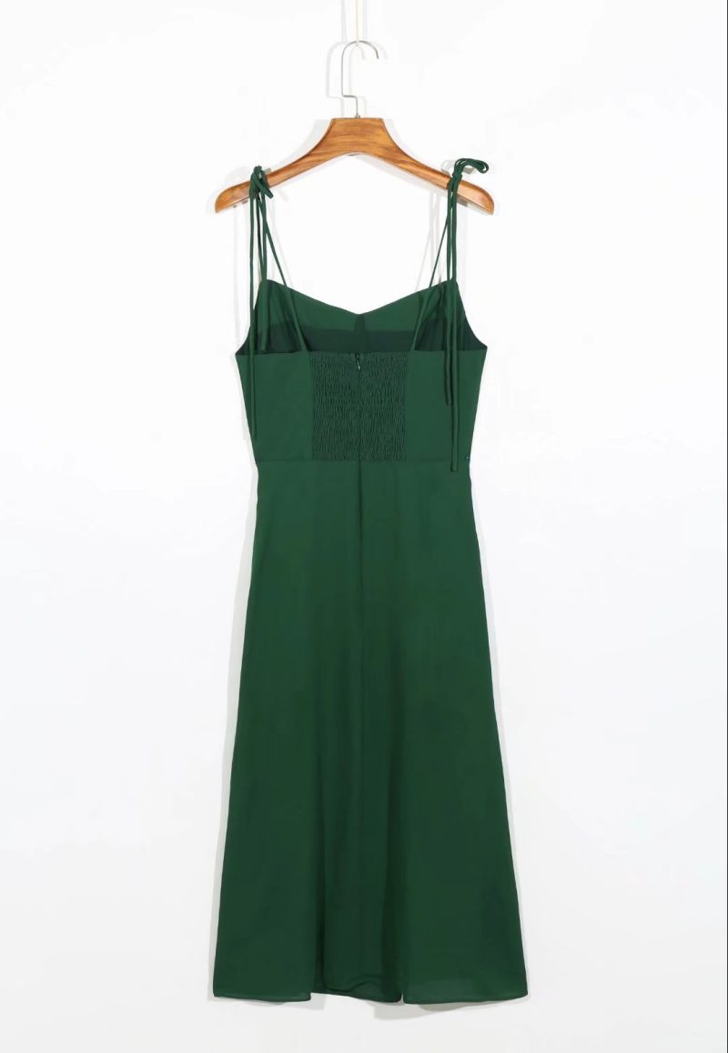 Slim Swing Summer Dress with High Slit - Image 2