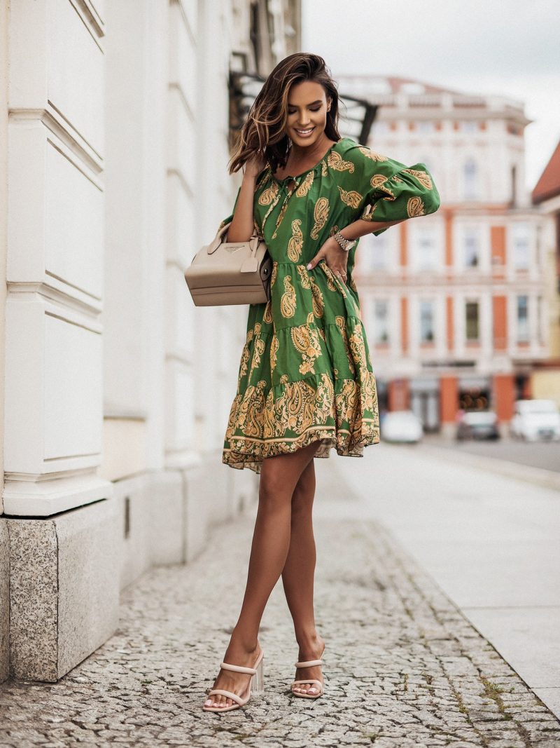 Elegant Paisley A-Line Dress for Women - Image 4