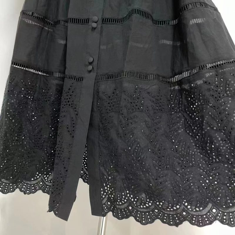 Elegant Embroidered Belted A-Line Maxi Dress Women - Image 4