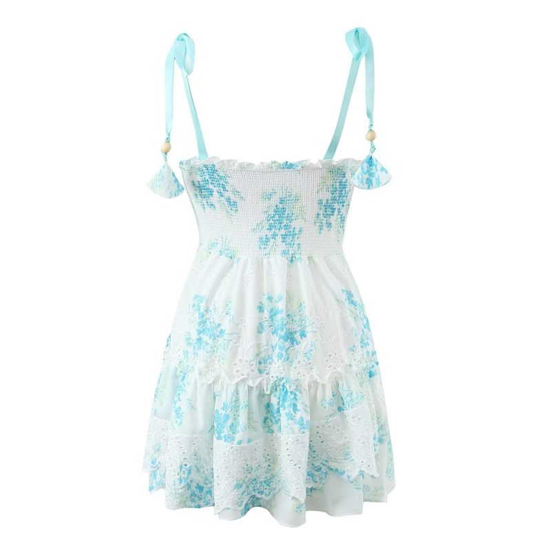 Autumn Beaded Embroidered Printed Slip Dress - Image 3