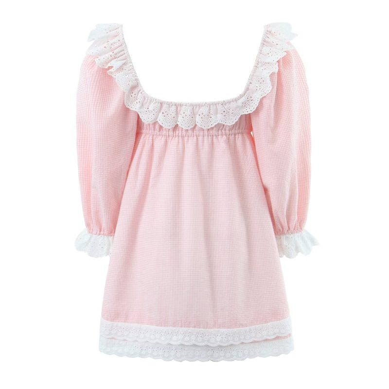 Autumn Long Sleeve Tight Waist A-Line Dress - Image 3
