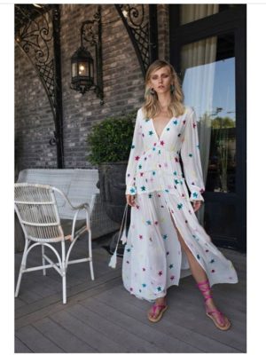 Seaside Boho Dress – Embroidered Star Style
