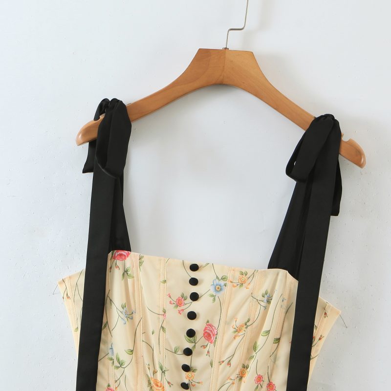 Fresh Crisscross Strap Sexy Vacation Dress - Image 3