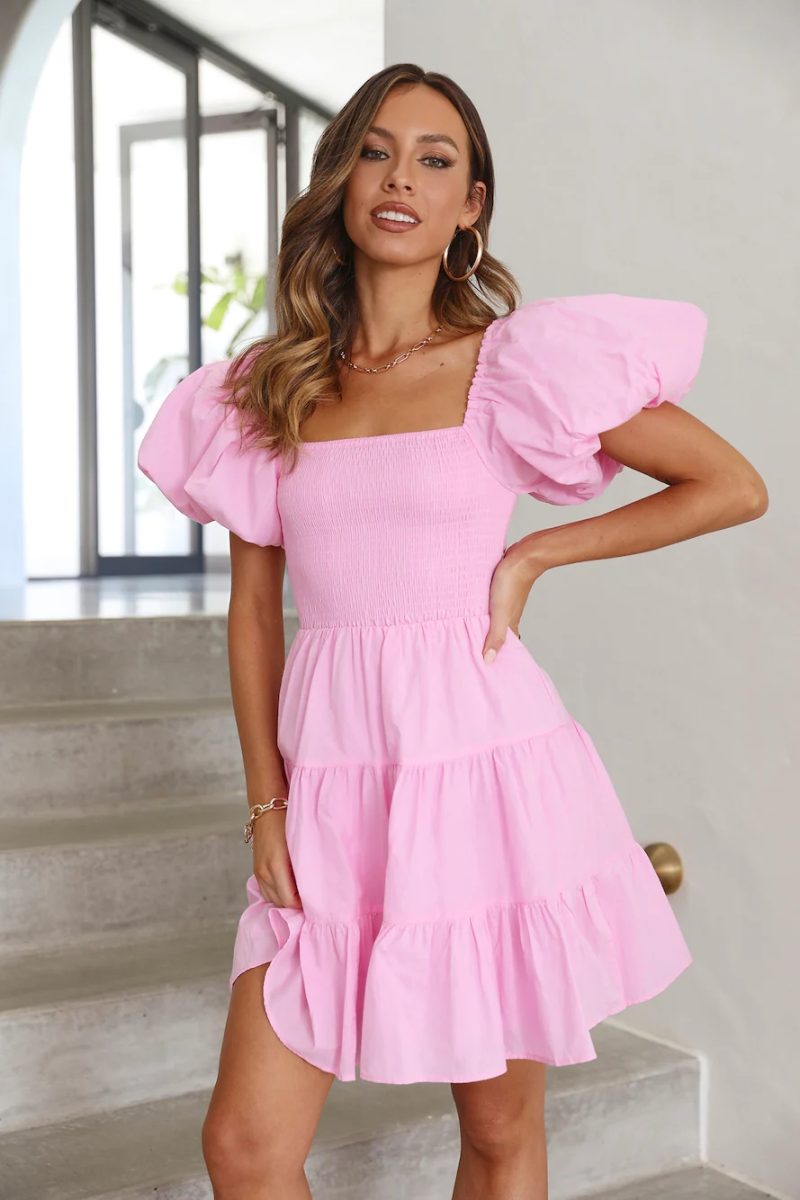 Women’s Summer Square Neck Casual Holiday Dress