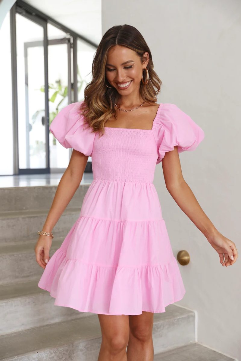 Women’s Summer Square Neck Casual Holiday Dress - Image 3