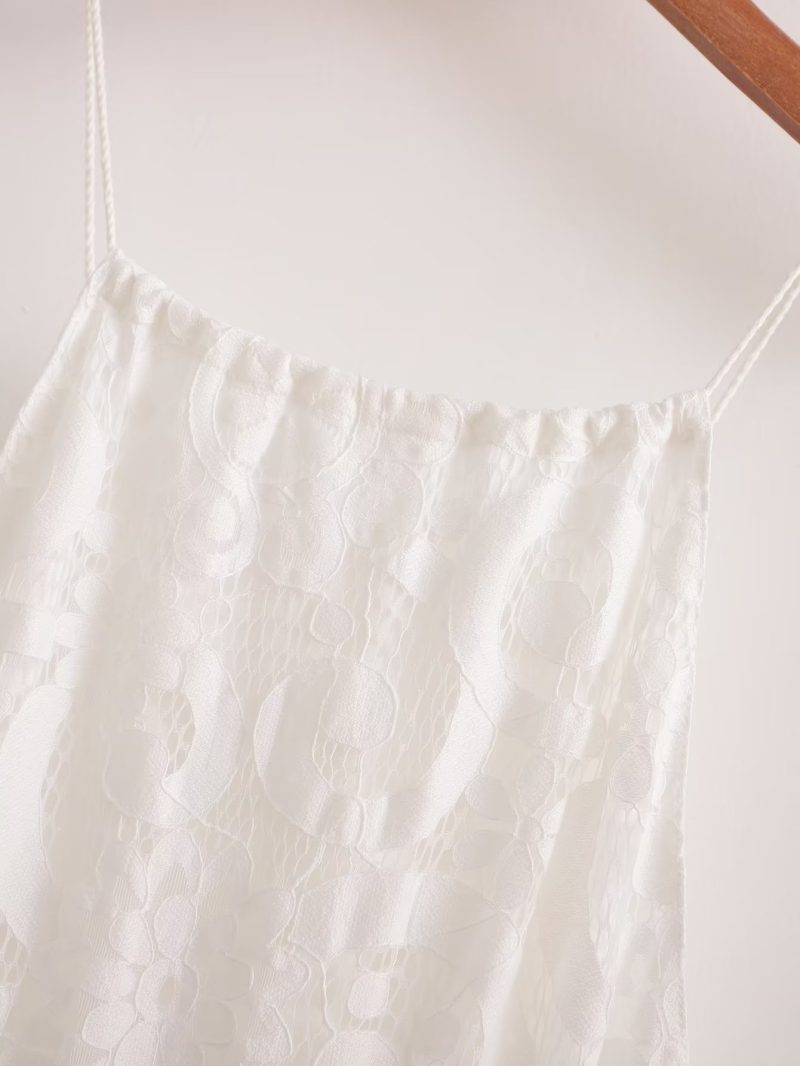 Women’s Summer Off-Shoulder Lace A-Line Dress - Image 4