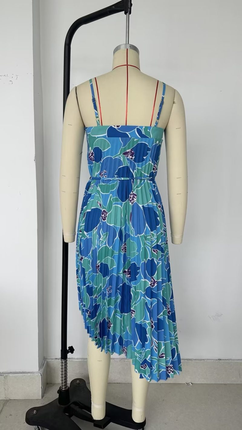 Spring Printed Maxi Dress with Straps - Image 2
