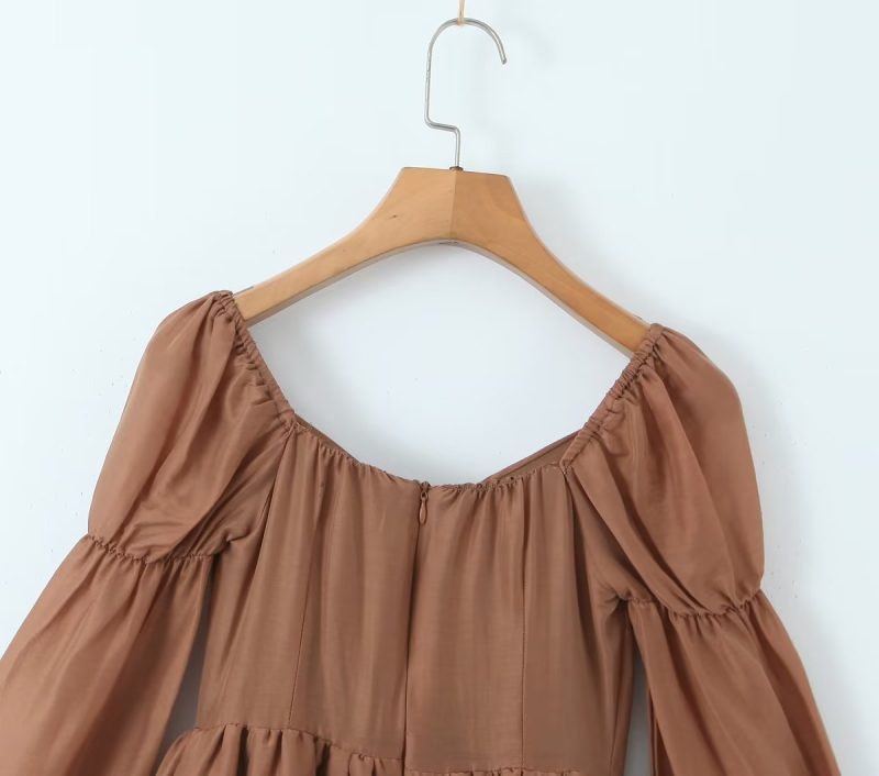 Hepburn Style Floral Silk Vacation Midi Dress - Image 2