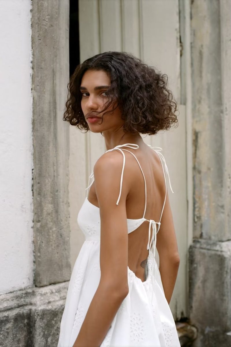 Summer Sweet Off-Shoulder Puffy Strap Dress - Image 3