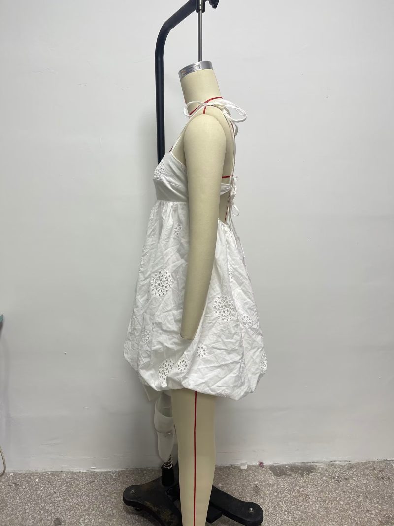 Summer Sweet Off-Shoulder Puffy Strap Dress - Image 4