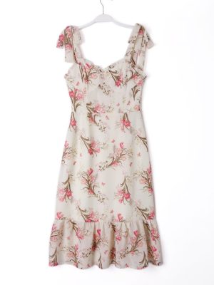 Long Floral Strap Dress for Women – Slim Fit Spring Charm