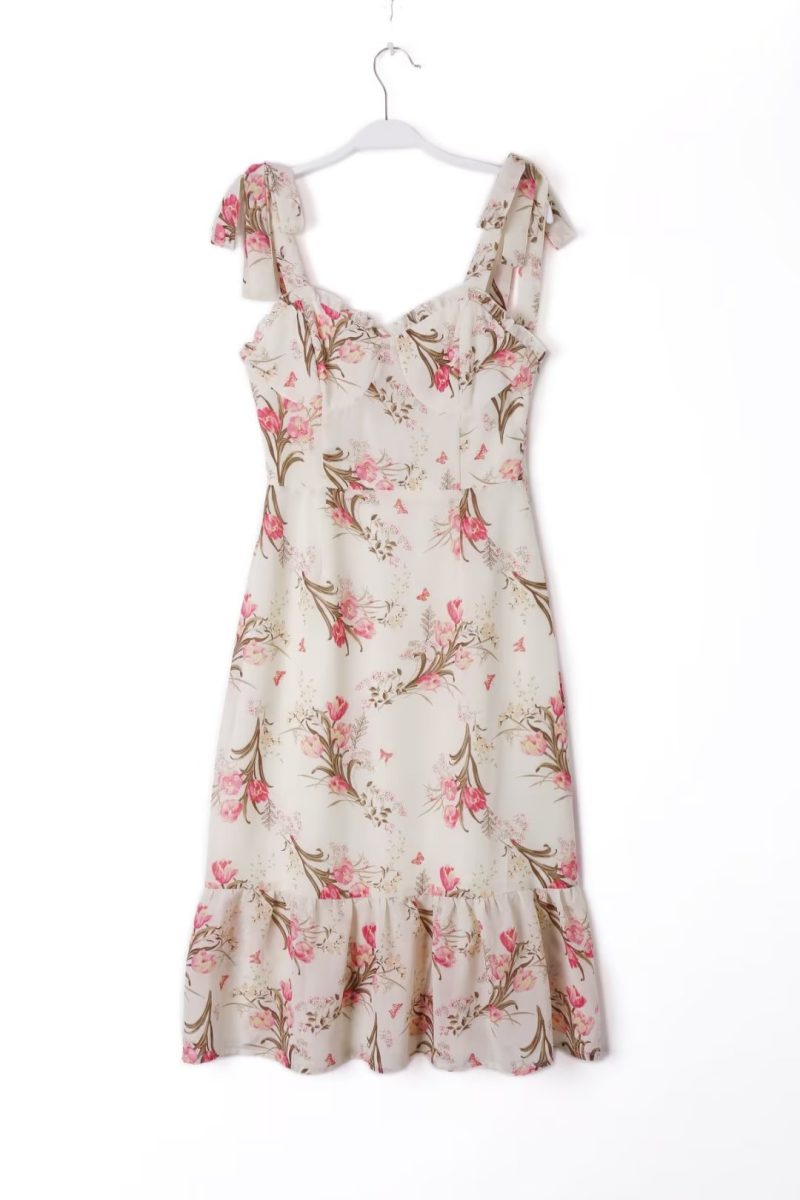 Long Floral Strap Dress for Women – Slim Fit Spring Charm