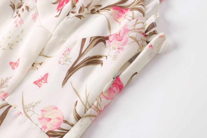 Long Floral Strap Dress for Women – Slim Fit Spring Charm - Image 3