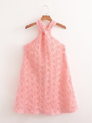Graceful Halter Summer Fashion Sleeveless Dress