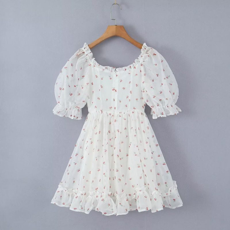 French Fairy Tulle Lace Slimming Puffy Dress - Image 2