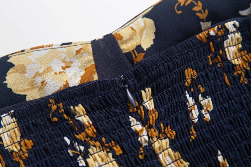 Retro Printed Spaghetti Strap Midi Dress - Image 4