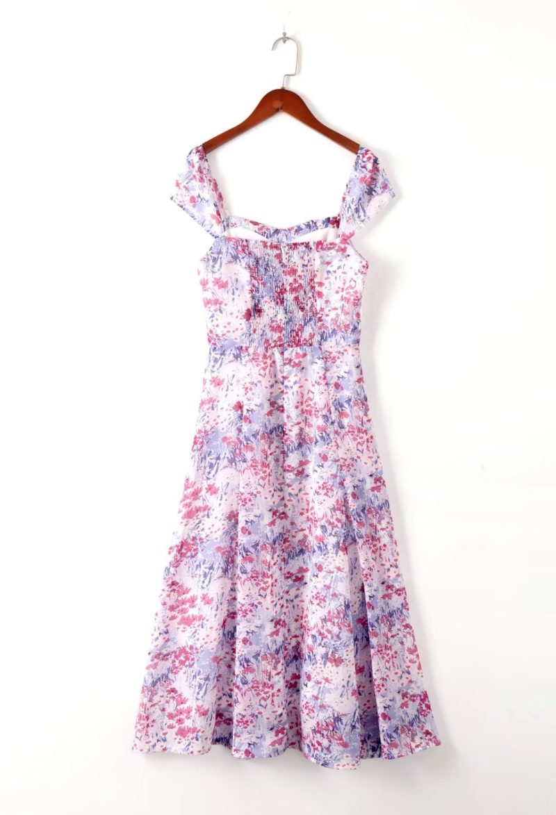 Summer Floral Strap Dress Sexy Slim Fit - Image 4