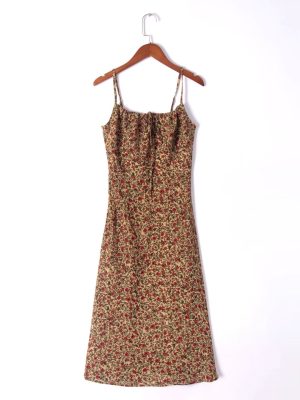 Spring Vacation A-Line Dress with Prints