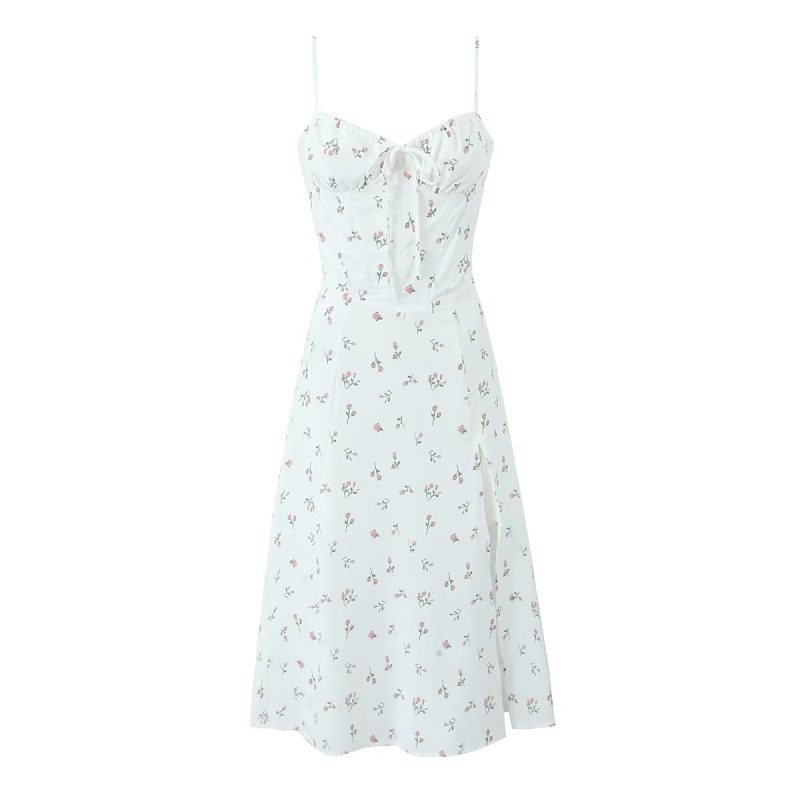 Sleeveless Split Cherry Dress – Winter Ready