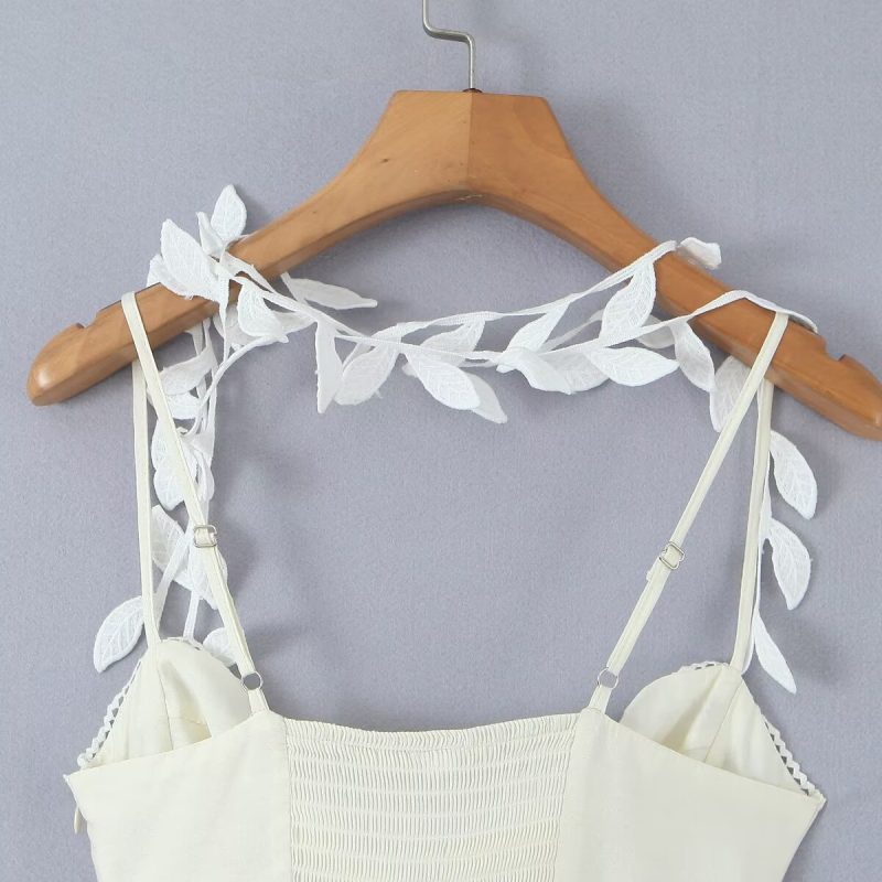 French Lace-Up Halter High Waist Dress - Image 3