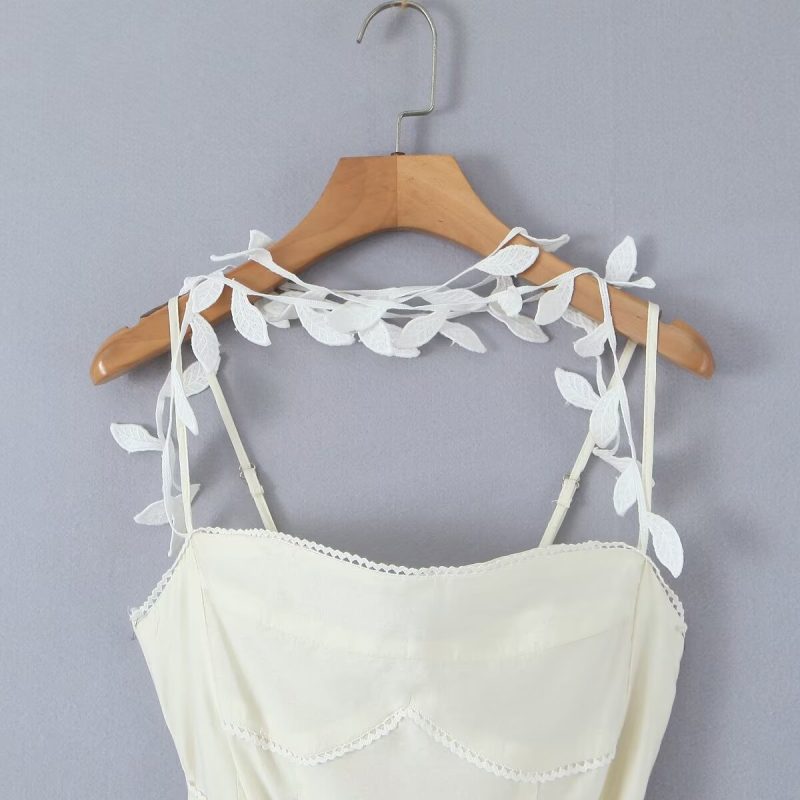 French Lace-Up Halter High Waist Dress - Image 4