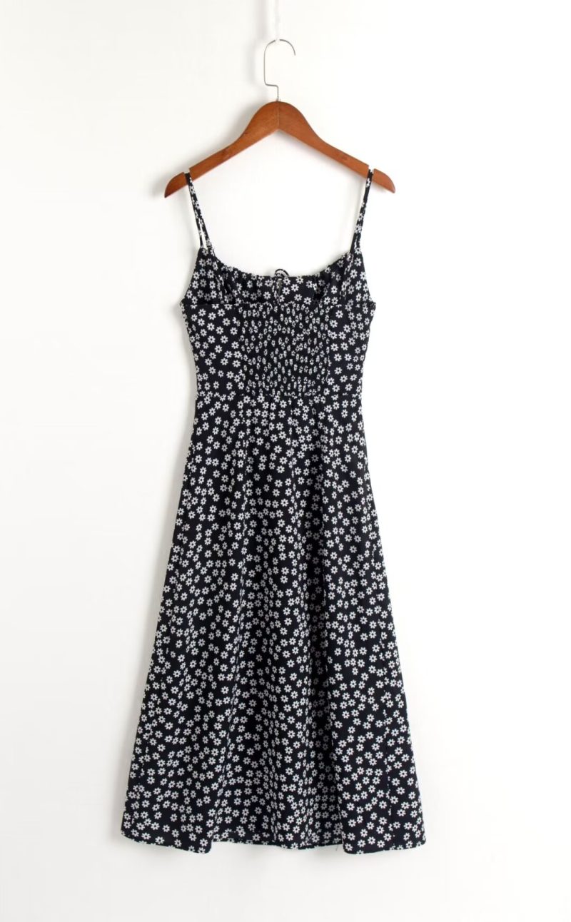 Daisy Floral Slim Fit Slit Cami Dress - Image 2