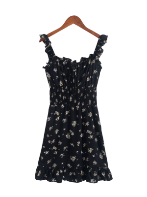 Ruffled Mid Length Dress – Vintage Summer Slip