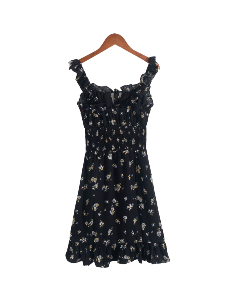 Ruffled Mid Length Dress – Vintage Summer Slip - Image 2