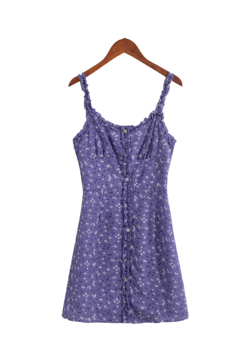 Summer Floral Dress – Smocked Tied Strap Design