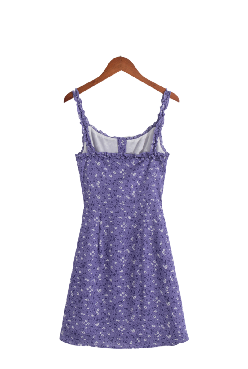 Summer Floral Dress – Smocked Tied Strap Design - Image 2