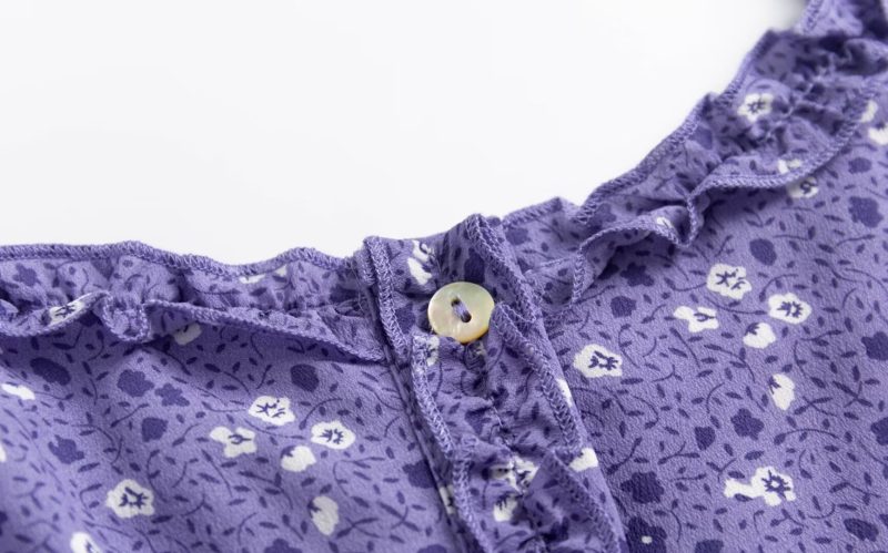 Summer Floral Dress – Smocked Tied Strap Design - Image 3