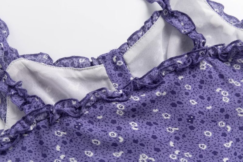 Sling Dress with Ruffles – Printed Summer Look - Image 3