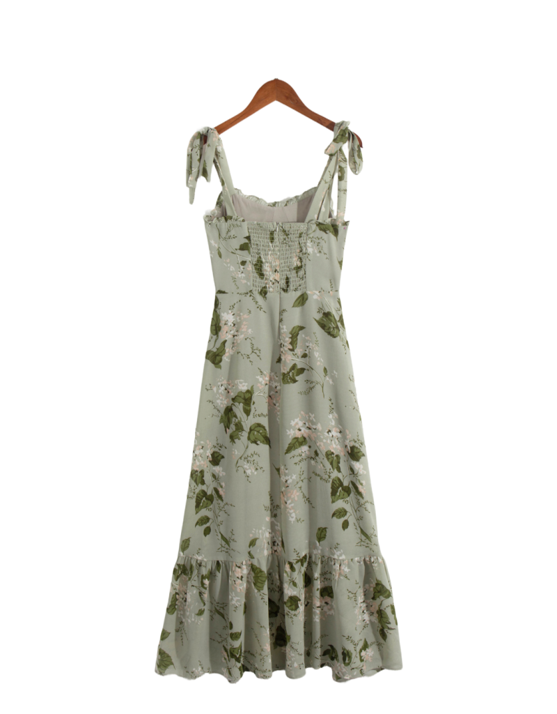 Vintage Floral Butterfly Print Slip Dress Women - Image 2