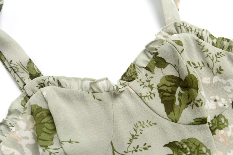 Vintage Floral Butterfly Print Slip Dress Women - Image 3
