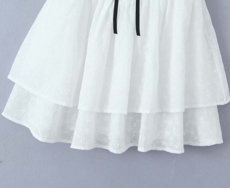 Autumn Lace Embroidered Slim Floral Dress - Image 4