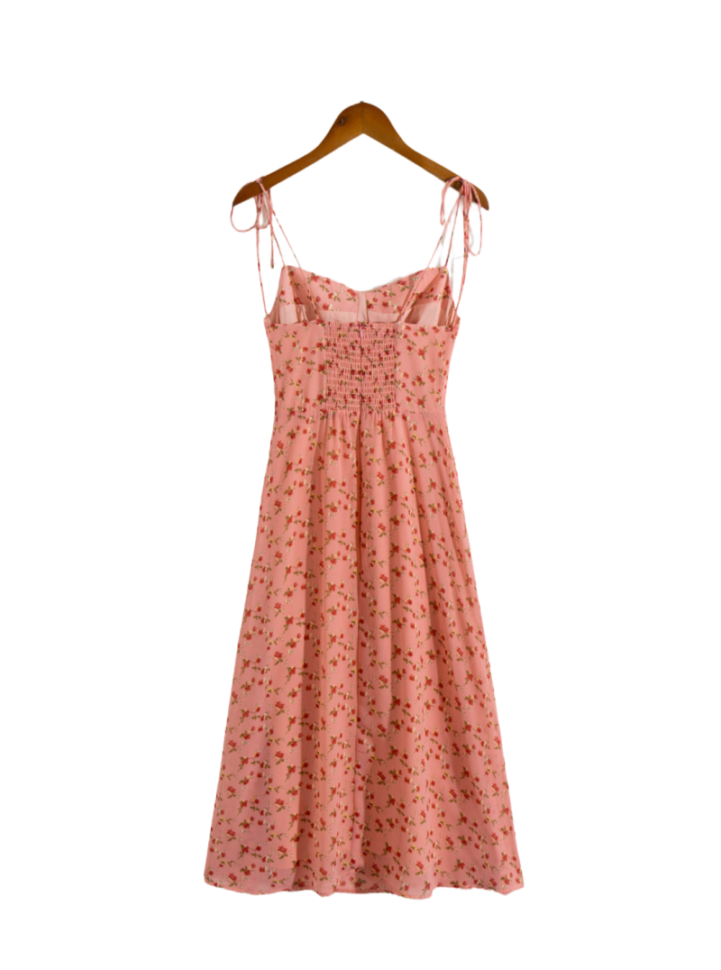 Autumn Casual Floral Spaghetti Strap Dress - Image 2