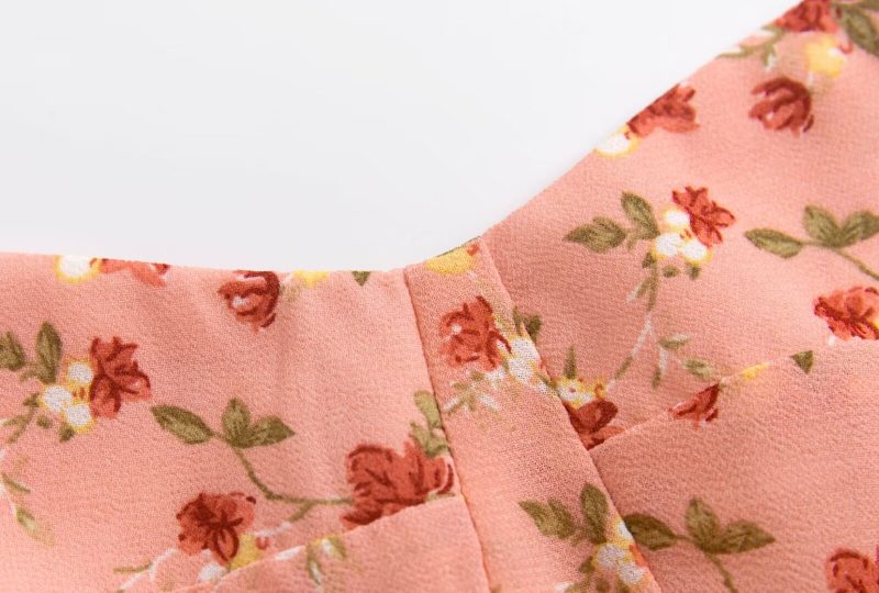 Autumn Casual Floral Spaghetti Strap Dress - Image 4