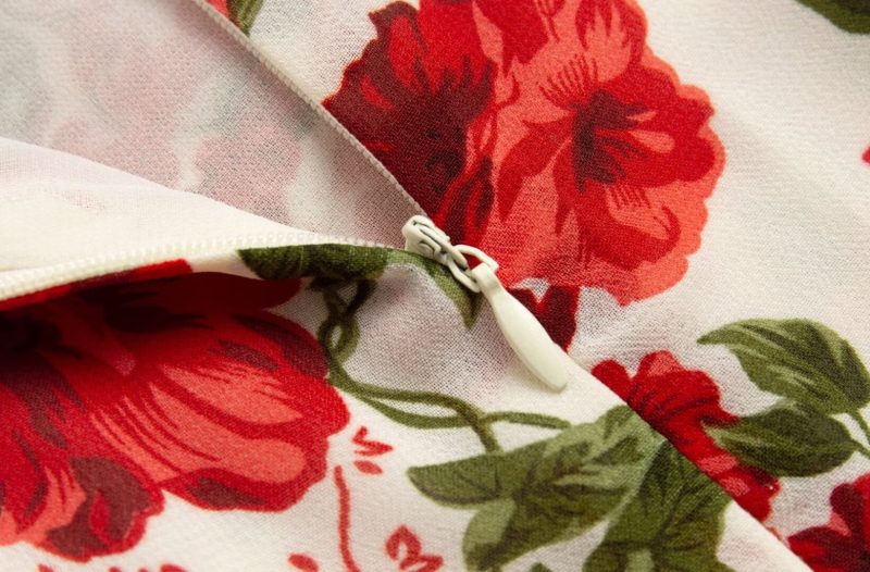Romantic French Floral Strap Retro Summer Dress - Image 4