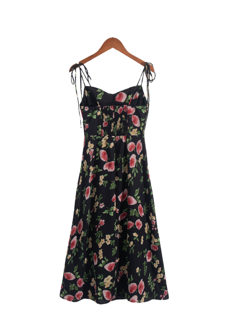 Spring Printed Sleeveless V-Neck Dress Women - Image 2