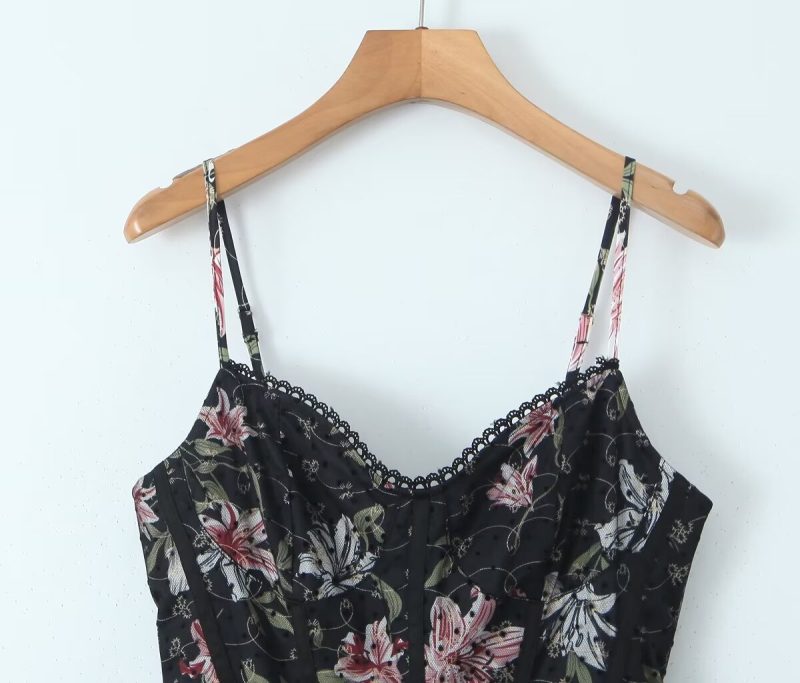 Laminated Floral Dress – French Layered Design - Image 3