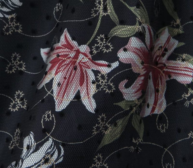 Laminated Floral Dress – French Layered Design - Image 4