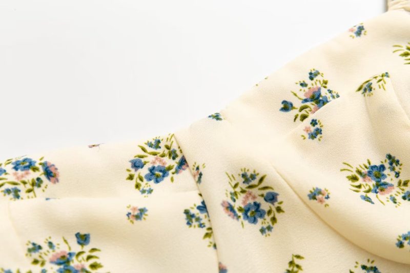 Winter Square Collar Printed Swing Dress - Image 3