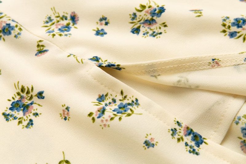 Winter Square Collar Printed Swing Dress - Image 4