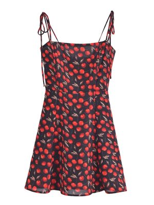 Cinched Waist Dress – French Cherry Strap Look
