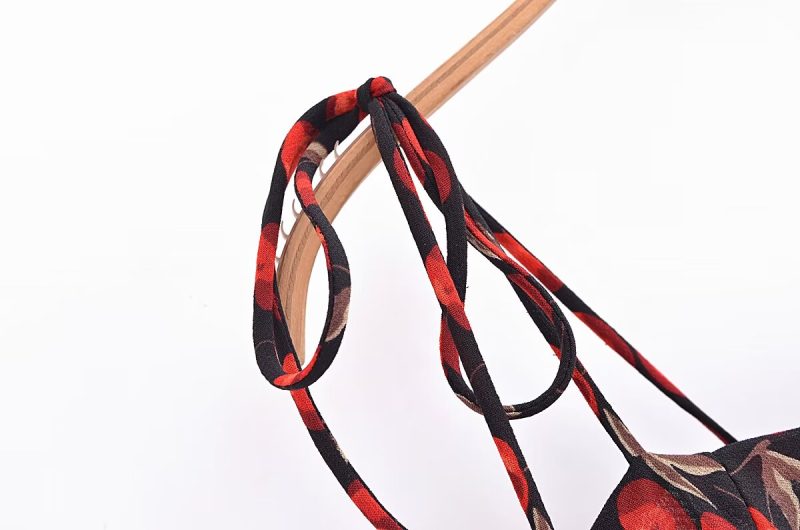 Cinched Waist Dress – French Cherry Strap Look - Image 3
