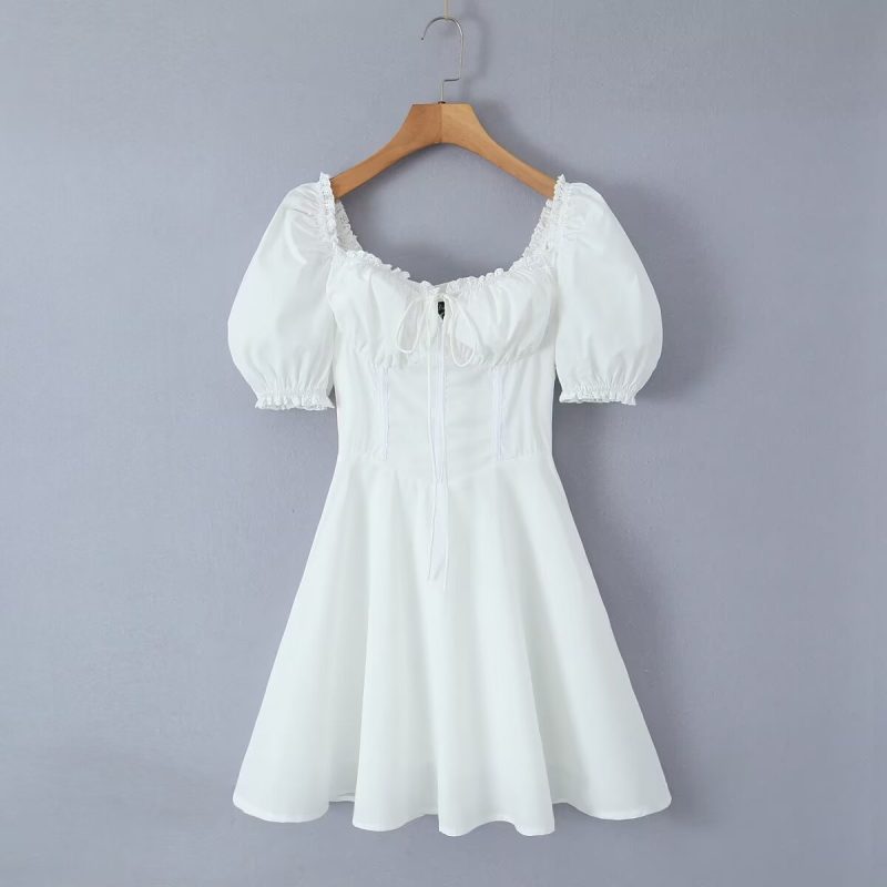 Spring Back Strap Waist Shaping Short Dress - Image 3